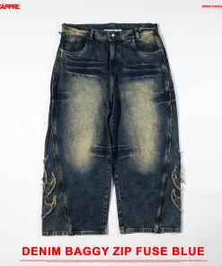 Denim Baggy Zip Blue