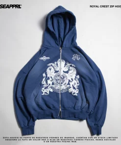Royal Crest Zip Hoodie