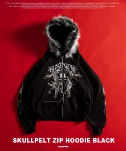 Skullpet Zip Hoodie Black
