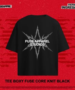 Tee Boxy Fuse Core Knit Black