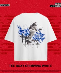 Tee Boxy Grimwing White