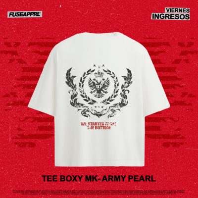 Tee Boxy MK- Army Pearl