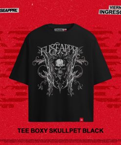 Tee Boxy Skullpet Black