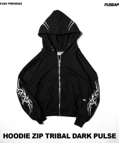 Hoodie Zip Tribal Dark Pulse