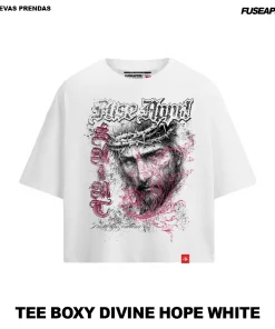 Tee boxy divine hope white