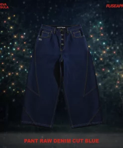 Pant Raw Denim Cut Blue