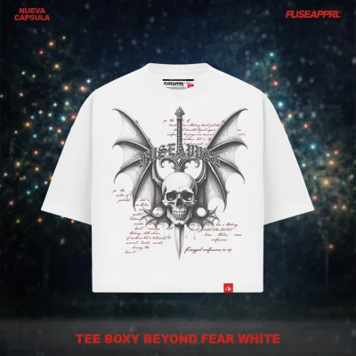Tee Boxy Beyond Fear White